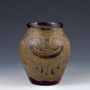 Vaso con volute <br>Galileo Chini, Fornaci San Lorenzo <br>Borgo San Lorenzo (Firenze), 1919-1925 circa